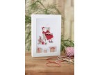 " cornice  12x17cm - x babbo natale seduto su tre pacchi